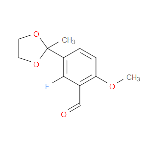 2-fluoro-6-methoxy-3-(2-methyl-1,3-dioxolan-2-yl)benzaldehyde