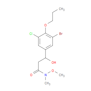 3-(3-bromo-5-chloro-4-propoxyphenyl)-3-hydroxy-N-methoxy-N-methylpropanamide