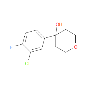 4-(3-chloro-4-fluorophenyl)tetrahydro-2H-pyran-4-ol