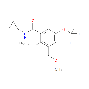 N-cyclopropyl-2-methoxy-3-(methoxymethyl)-5-(trifluoromethoxy)benzamide