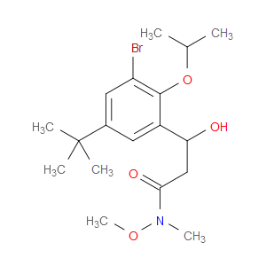3-(3-bromo-5-(tert-butyl)-2-isopropoxyphenyl)-3-hydroxy-N-methoxy-N-methylpropanamide