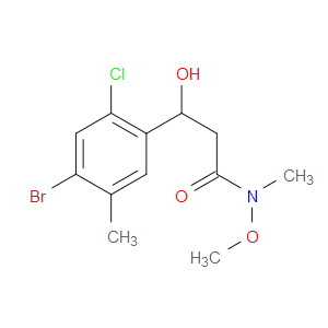 3-(4-bromo-2-chloro-5-methylphenyl)-3-hydroxy-N-methoxy-N-methylpropanamide