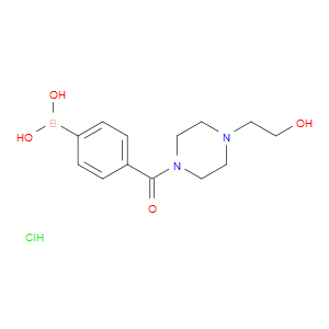 (4-(4-(2-hydroxyethyl)piperazine-1-carbonyl)phenyl)boronic acid hydrochloride