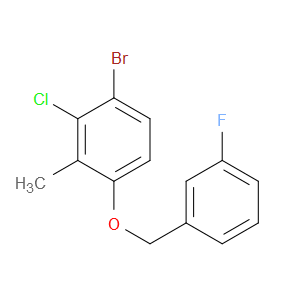 1-bromo-2-chloro-4-((3-fluorobenzyl)oxy)-3-methylbenzene