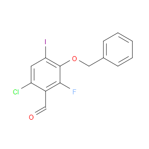 3-(benzyloxy)-6-chloro-2-fluoro-4-iodobenzaldehyde