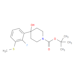 tert-butyl 4-(2-fluoro-3-(methylthio)phenyl)-4-hydroxypiperidine-1-carboxylate