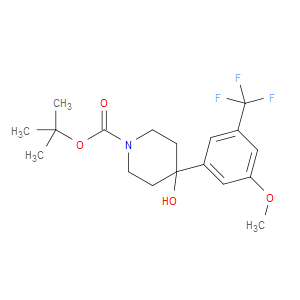 tert-butyl 4-hydroxy-4-(3-methoxy-5-(trifluoromethyl)phenyl)piperidine-1-carboxylate
