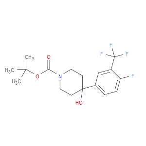 tert-butyl 4-(4-fluoro-3-(trifluoromethyl)phenyl)-4-hydroxypiperidine-1-carboxylate