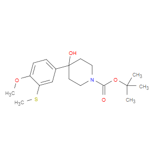 tert-butyl 4-hydroxy-4-(4-methoxy-3-(methylthio)phenyl)piperidine-1-carboxylate