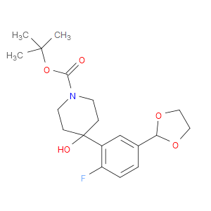 tert-butyl 4-(5-(1,3-dioxolan-2-yl)-2-fluorophenyl)-4-hydroxypiperidine-1-carboxylate