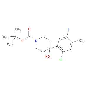tert-butyl 4-(2-chloro-5-fluoro-4-methylphenyl)-4-hydroxypiperidine-1-carboxylate