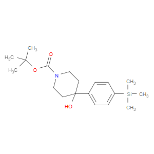 tert-butyl 4-hydroxy-4-(4-(trimethylsilyl)phenyl)piperidine-1-carboxylate