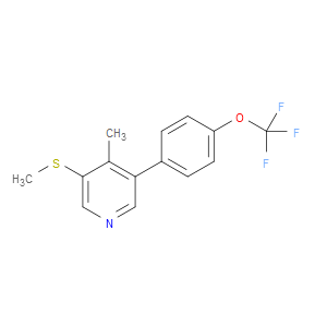 4-methyl-3-(methylthio)-5-(4-(trifluoromethoxy)phenyl)pyridine