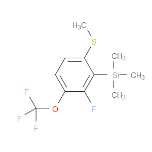 (2-fluoro-6-(methylthio)-3-(trifluoromethoxy)phenyl)trimethylsilane