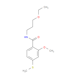 N-(3-Ethoxypropyl)-2-methoxy-4-(methylthio)benzamide
