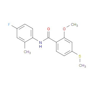N-(4-Fluoro-2-methylphenyl)-2-methoxy-4-(methylthio)benzamide