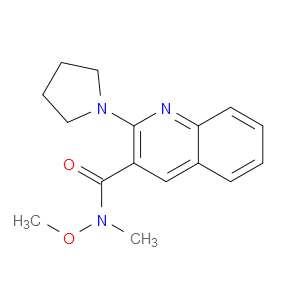 N-methoxy-N-methyl-2-(pyrrolidin-1-yl)quinoline-3-carboxamide