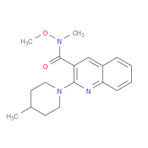 N-methoxy-N-methyl-2-(4-methylpiperidin-1-yl)quinoline-3-carboxamide