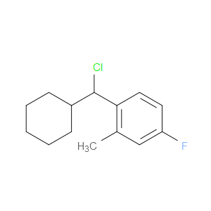 1-(chloro(cyclohexyl)methyl)-4-fluoro-2-methylbenzene