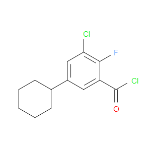 3-chloro-5-cyclohexyl-2-fluorobenzoyl chloride