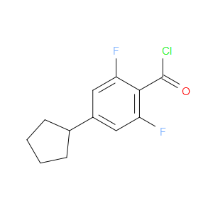 4-cyclopentyl-2,6-difluorobenzoyl chloride
