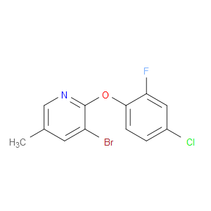 3-Bromo-2-(4-chloro-2-fluorophenoxy)-5-methylpyridine