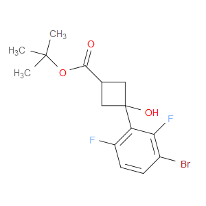tert-butyl 3-(3-bromo-2,6-difluorophenyl)-3-hydroxycyclobutanecarboxylate