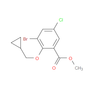 methyl 3-bromo-5-chloro-2-(cyclopropylmethoxy)benzoate
