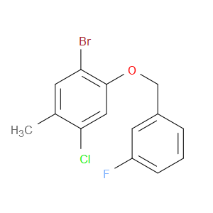 1-bromo-4-chloro-2-((3-fluorobenzyl)oxy)-5-methylbenzene