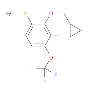 (2-(cyclopropylmethoxy)-3-fluoro-4-(trifluoromethoxy)phenyl)(methyl)sulfane