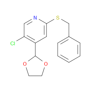 2-(benzylthio)-5-chloro-4-(1,3-dioxolan-2-yl)pyridine