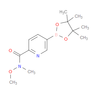 N-methoxy-N-methyl-5-(4,4,5,5-tetramethyl-1,3,2-dioxaborolan-2-yl)picolinamide