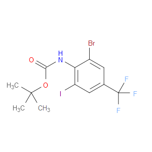 tert-butyl (2-bromo-6-iodo-4-(trifluoromethyl)phenyl)carbamate