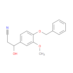 β-Hydroxy-3-methoxy-4-(phenylmethoxy)benzenepropanenitrile