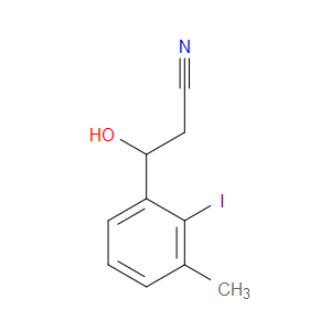 β-Hydroxy-2-iodo-3-methylbenzenepropanenitrile