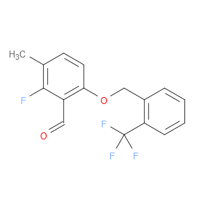 2-fluoro-3-methyl-6-((2-(trifluoromethyl)benzyl)oxy)benzaldehyde