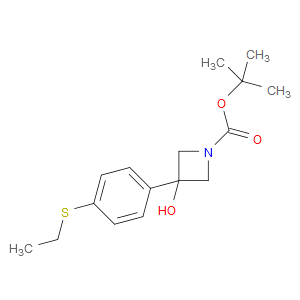 tert-butyl 3-(4-(ethylthio)phenyl)-3-hydroxyazetidine-1-carboxylate