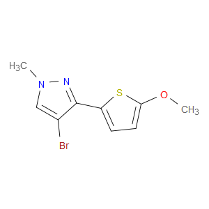 4-bromo-3-(5-methoxythiophen-2-yl)-1-methyl-1H-pyrazole