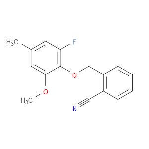 2-((2-fluoro-6-methoxy-4-methylphenoxy)methyl)benzonitrile