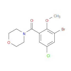 (3-bromo-5-chloro-2-methoxyphenyl)(morpholino)methanone