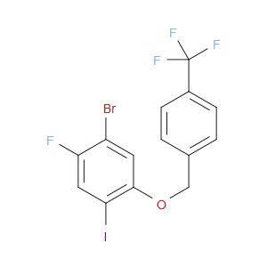 1-bromo-2-fluoro-4-iodo-5-((4-(trifluoromethyl)benzyl)oxy)benzene