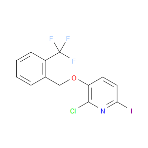 2-chloro-6-iodo-3-((2-(trifluoromethyl)benzyl)oxy)pyridine