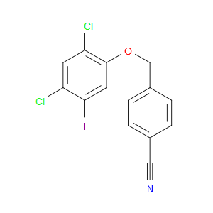 4-((2,4-dichloro-5-iodophenoxy)methyl)benzonitrile