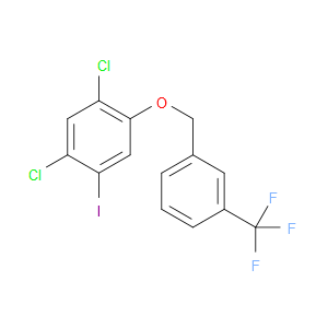 1,5-dichloro-2-iodo-4-((3-(trifluoromethyl)benzyl)oxy)benzene