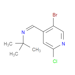 N-((5-bromo-2-chloropyridin-4-yl)methylene)-2-methylpropan-2-amine