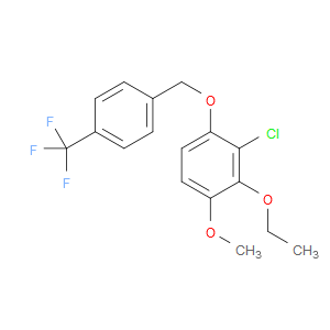 2-chloro-3-ethoxy-4-methoxy-1-((4-(trifluoromethyl)benzyl)oxy)benzene