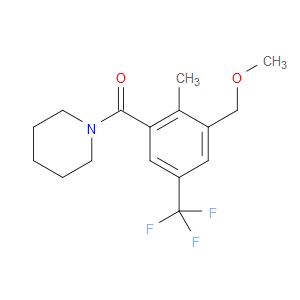 (3-(methoxymethyl)-2-methyl-5-(trifluoromethyl)phenyl)(piperidin-1-yl)methanone