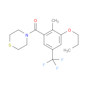 (2-methyl-3-propoxy-5-(trifluoromethyl)phenyl)(thiomorpholino)methanone