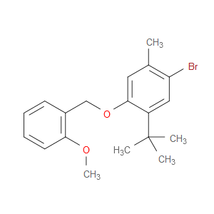 1-bromo-5-(tert-butyl)-4-((2-methoxybenzyl)oxy)-2-methylbenzene
