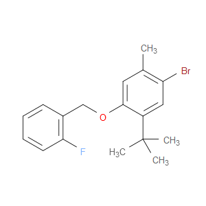 1-bromo-5-(tert-butyl)-4-((2-fluorobenzyl)oxy)-2-methylbenzene